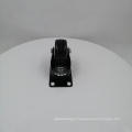 1.5 Inch Light Duty Black PU Plate Gold Diamond Casters With Lock For Furniture Cabinet